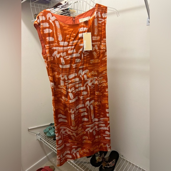Michael Kors orange and cream dress. - Picture 2 of 2